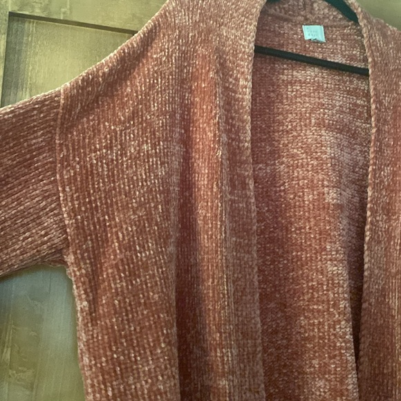 A new day Chenille Open Front Cardigan size XL Dusty Rose Mauve - Picture 4 of 8